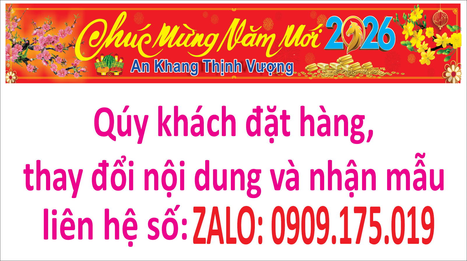 In bạt Tết 2026 chỉnh sửa nội dung mẫu 14