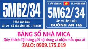 biển số nhà mica đài loan, bền đẹp