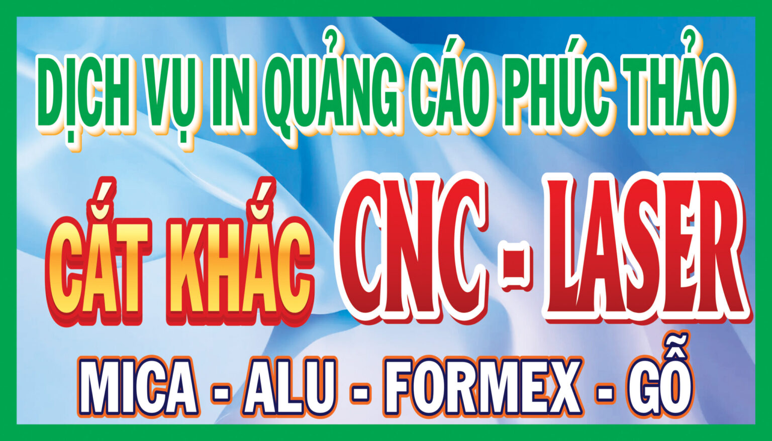 in bảng hiệu quảng cáo phúc thảo khổ lớn