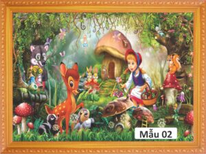 Mẫu tranh trang trí M02 phong cách hoạt hình nghệ thuật in sắc nét tại Phúc Thảo