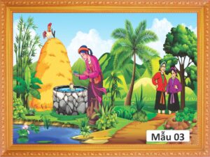 Mẫu tranh trang trí M03 phong cảnh đồng quê nghệ thuật in sắc nét tại Phúc Thảo