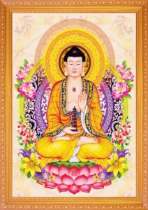 Tranh Phật giáo treo tường mẫu 05 in sắc nét, màu đẹp và trang nghiêm, thích hợp trang trí phòng thờ, phòng khách và không gian tâm linh. Có hỗ trợ làm khung hoặc in không khung theo yêu cầu.
