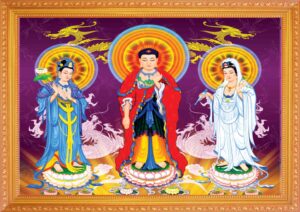 Tranh Phật giáo treo tường mẫu 06 in sắc nét, màu sắc nổi bật và trang nghiêm, phù hợp trang trí phòng thờ, phòng khách, chùa và không gian tâm linh. Có khung và không khung theo yêu cầu.