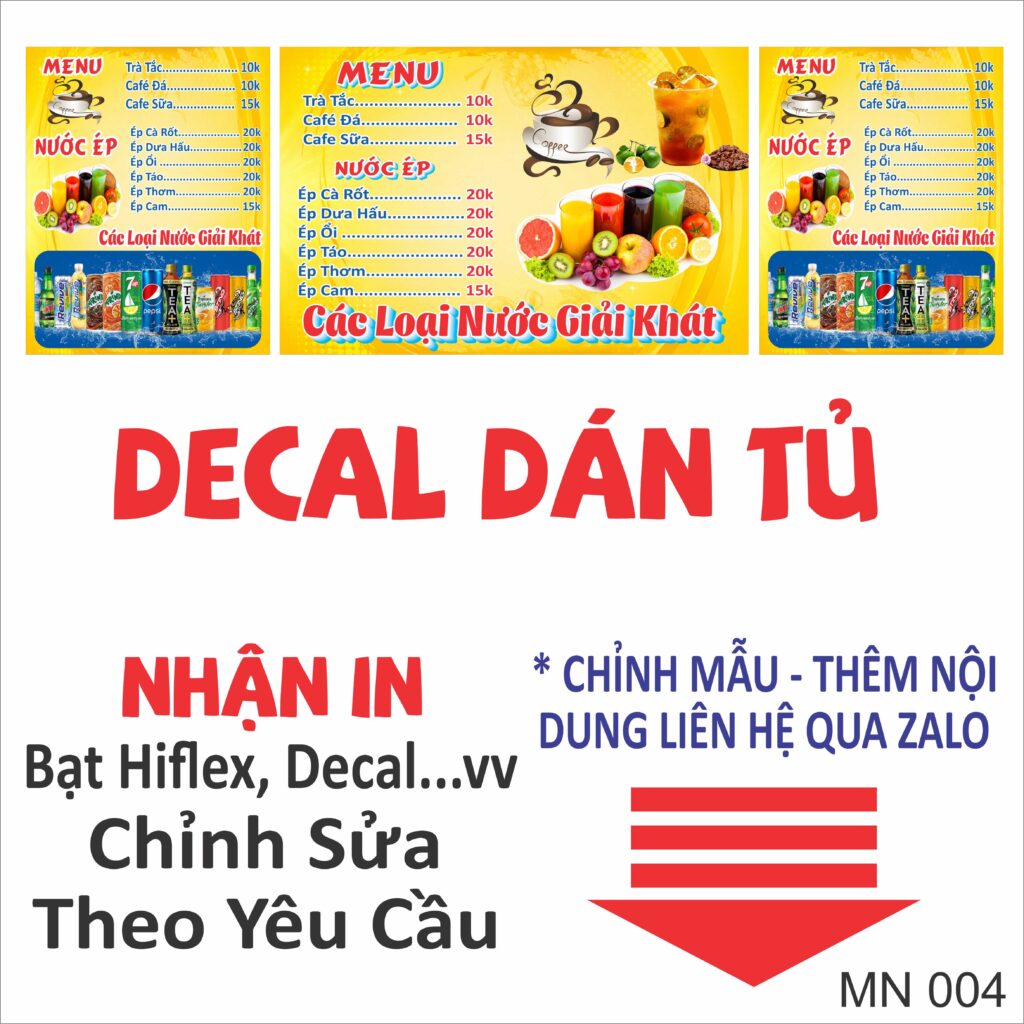 Decal dán tủ đẹp mẫu 004, thiết kế và in decal dán tủ bếp, tủ quần áo, tủ trang trí theo yêu cầu. Chất lượng cao, bền màu, thi công nhanh.