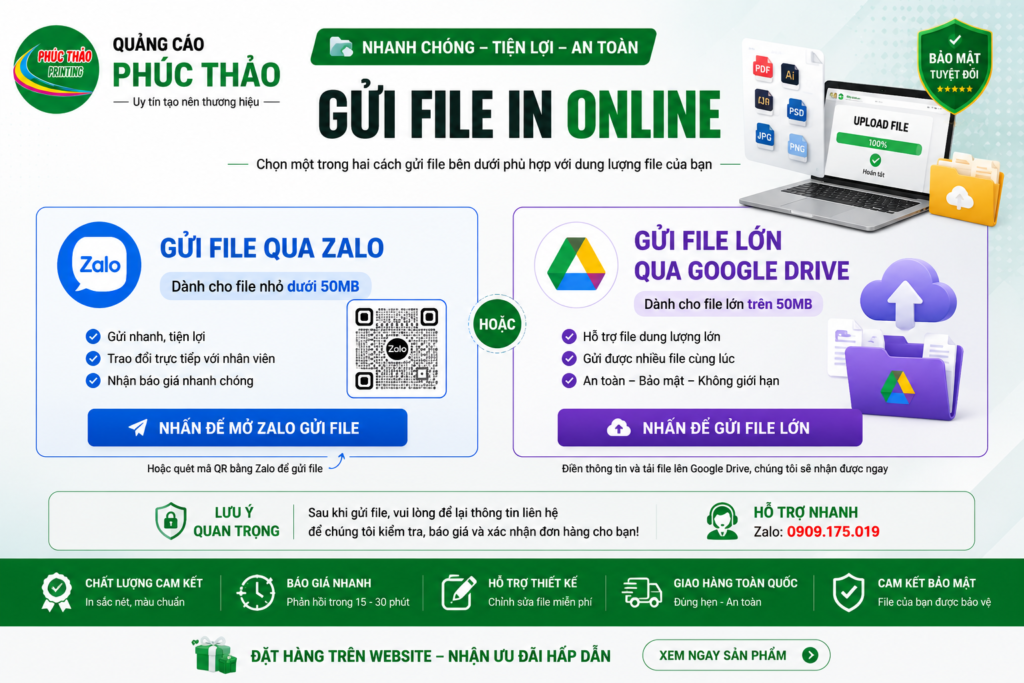 gửi file đặt hàng online nhận nhiều ưu đãi