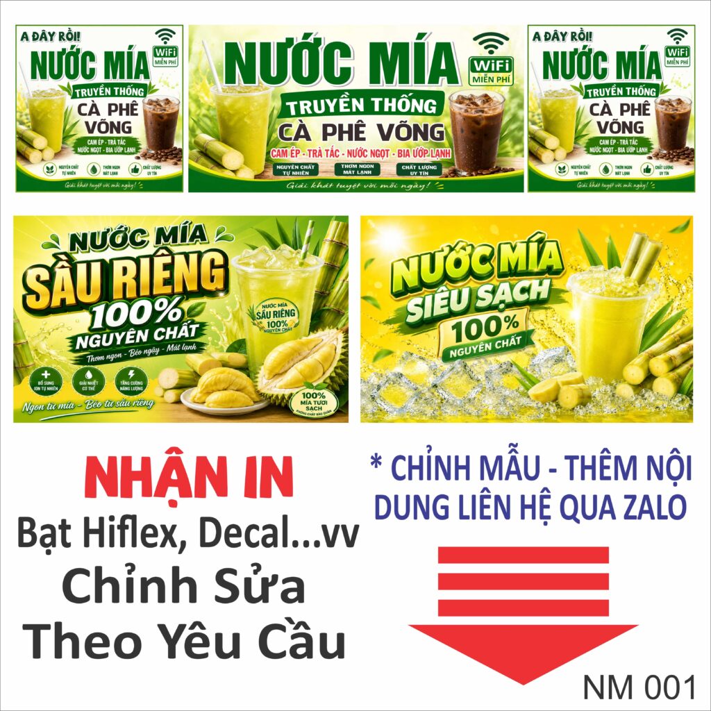 in decal dán tủ nước mía theo yêu cầu, thiết kế và in bảng hiệu decal chất lượng cao tại tp.hcm