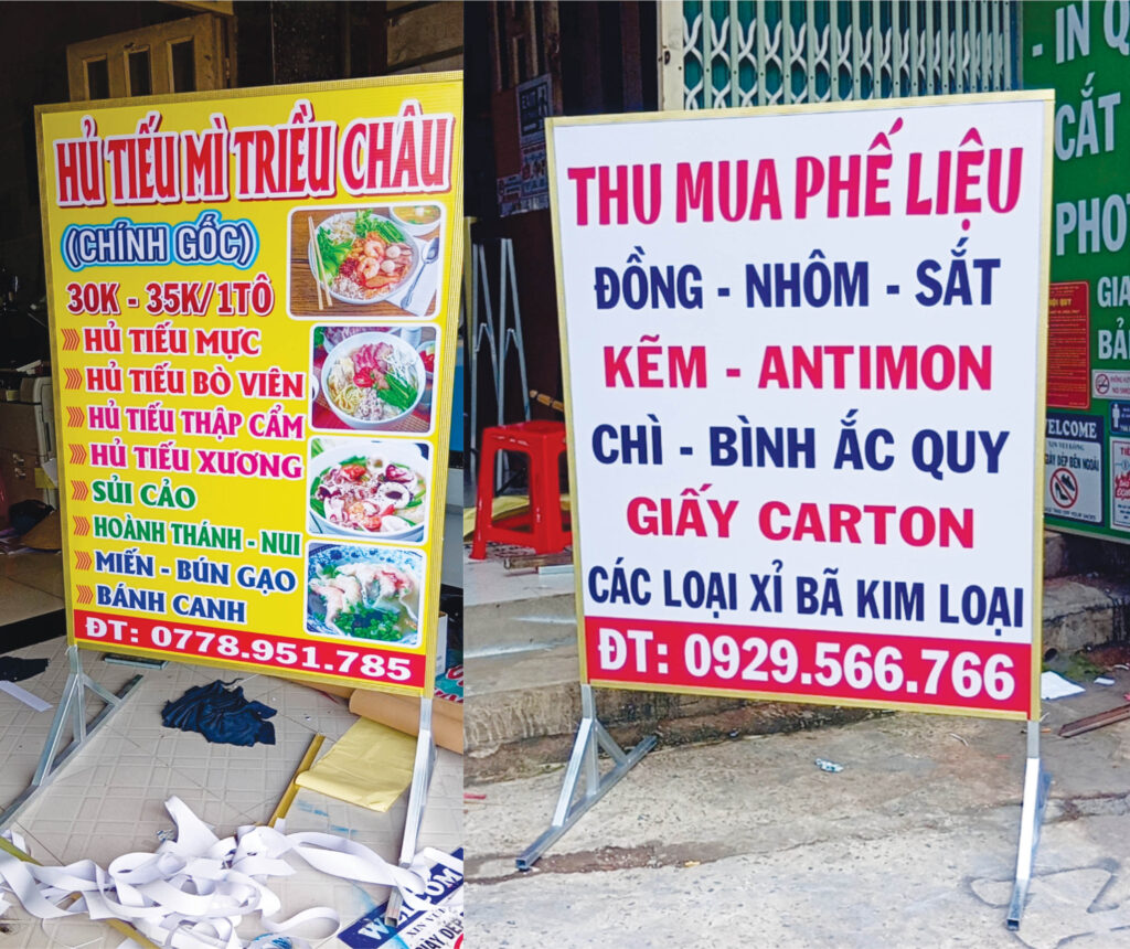 BẢNG HIỆU KHUNG SẮT