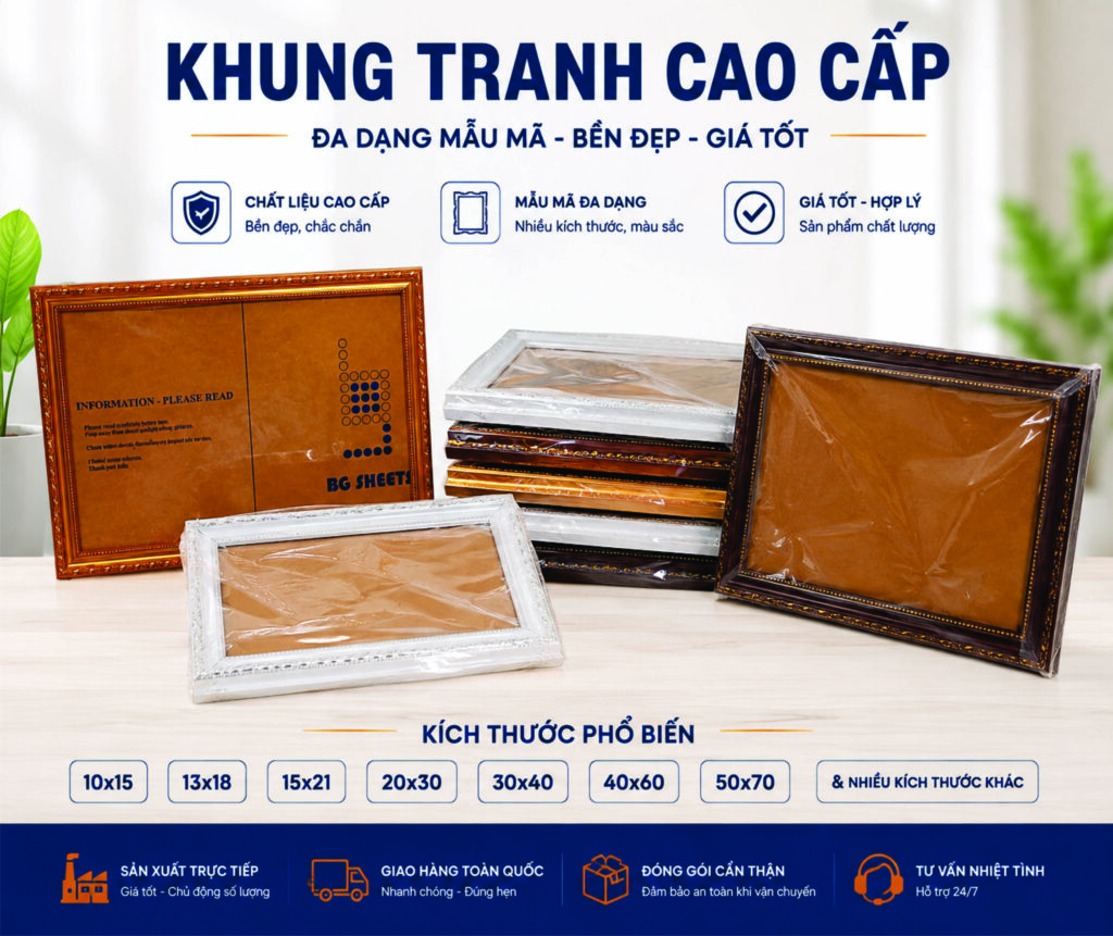 KHUNG TRANH NHẬN CẮT THEO YÊU CẦU